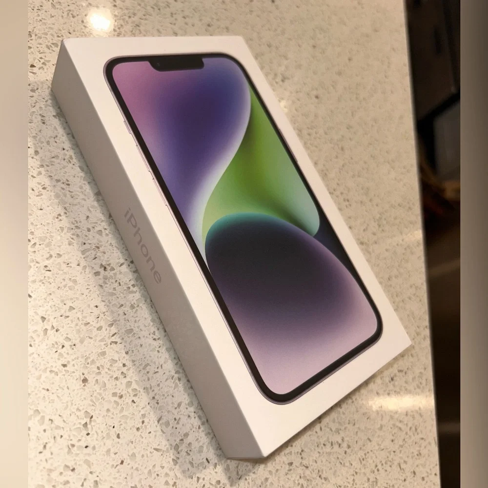 Apple iPhone 14 Purple Box Only | Original Packaging + Inserts | No Phone